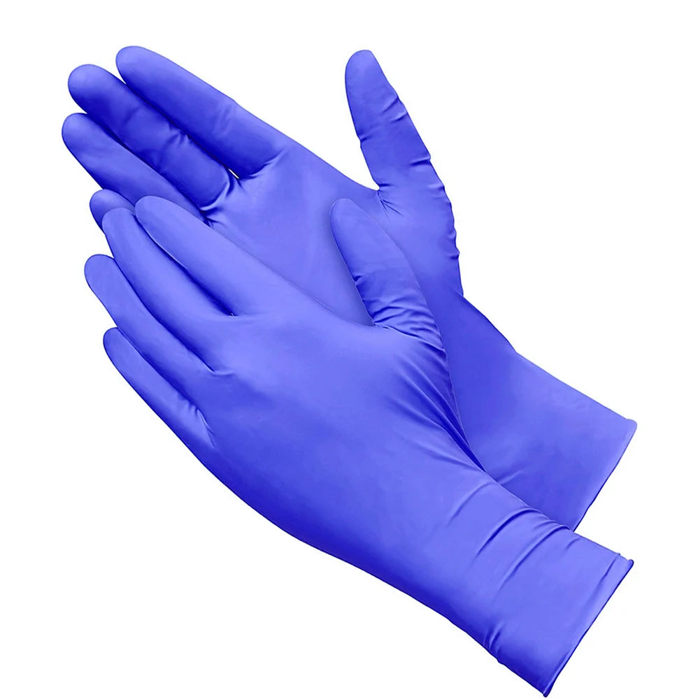Powder Free Blue Nitrile Gloves Extended Cuff