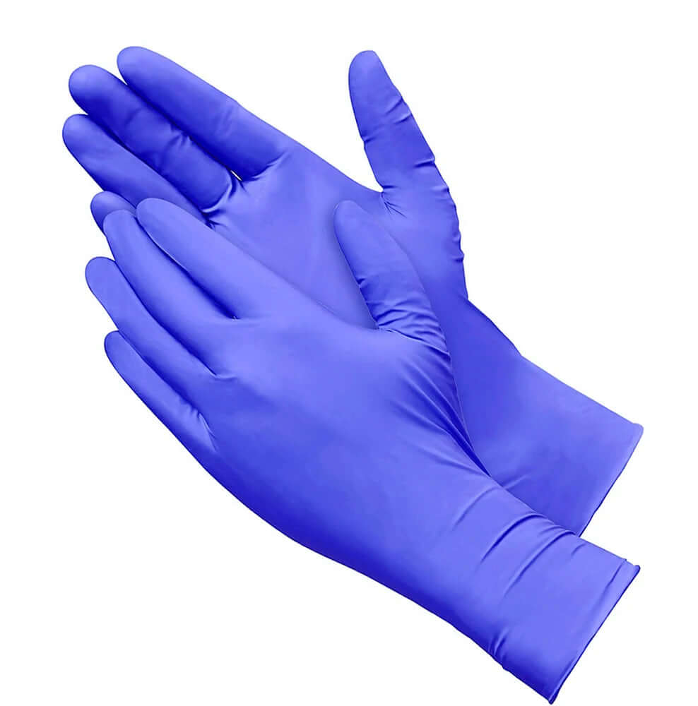 Powder Free Blue Nitrile Gloves Extended Cuff