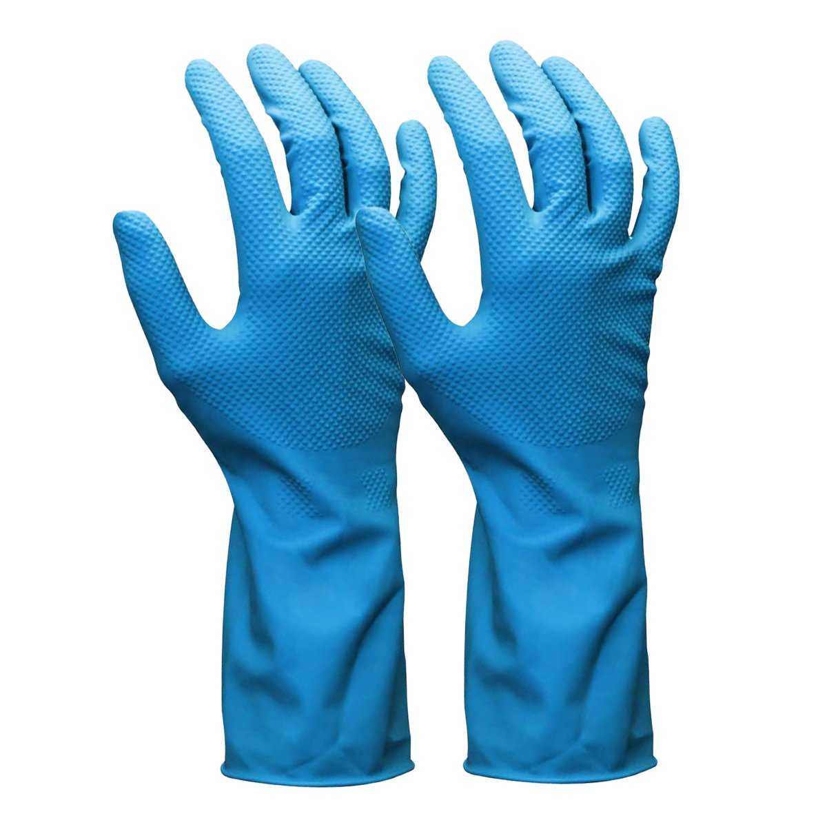 Ultra Blue Silverlined Rubber Gloves
