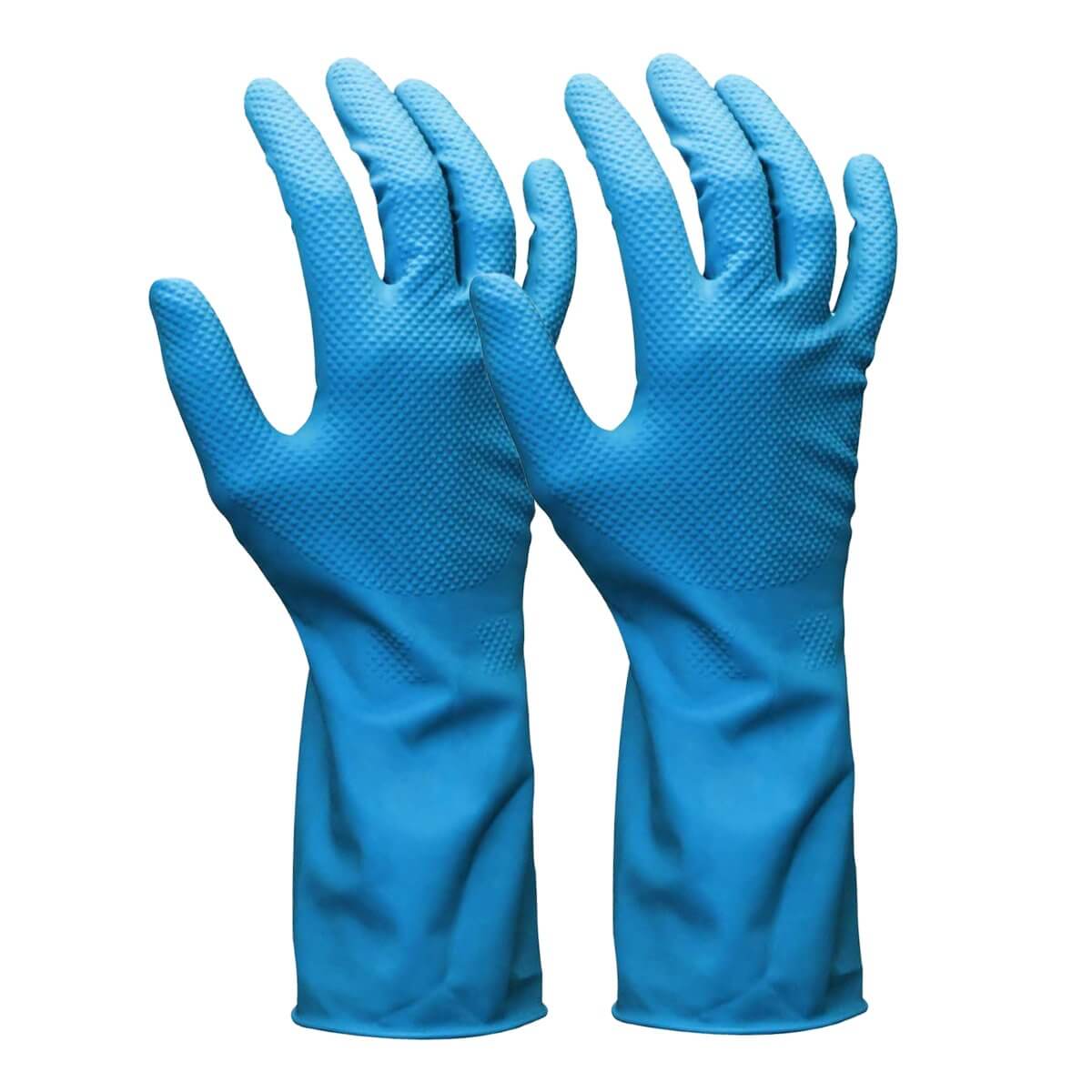 Ultra Blue Silverlined Rubber Gloves