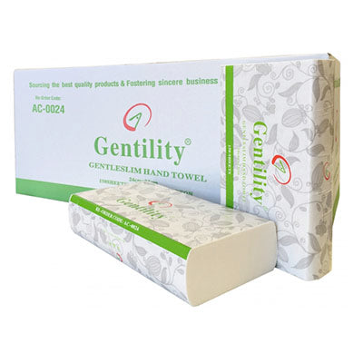 Gentility Interleaved Ultraslim Hand Towel TAD Paper 23X24cm (16X150 Sheets)