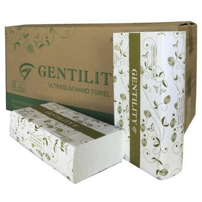 Gentility Interleaved Ultraslim Hand Towel 23X24cm (16X150 Sheets)