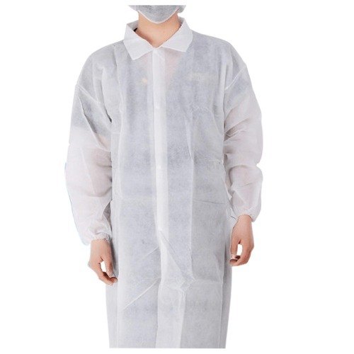Disposable Non-Sterile Lab Coats with Studs Extra Large