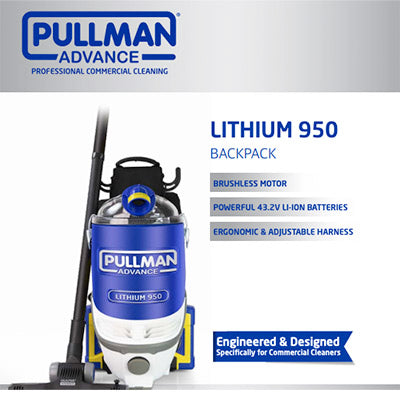 PULLMAN ADVANCE BATTERY LITHIUM CORDLESS BACK PACK VACUUM