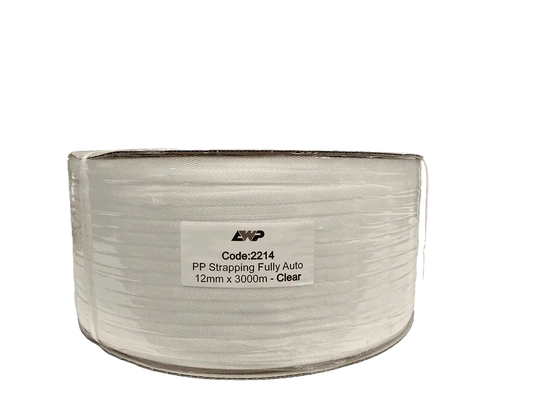 Premium Auto Machine 12mm Poly Strap x 3000M - Clear Packaging Supplies