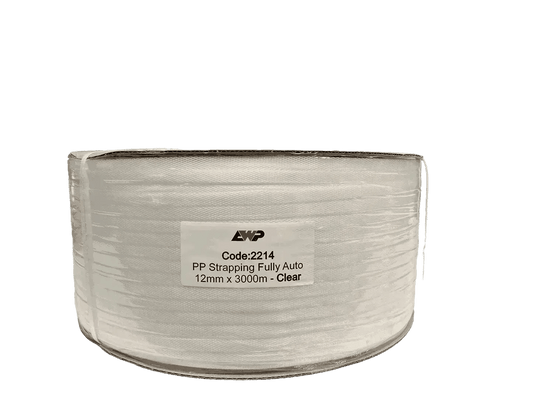 Premium Auto Machine 12mm Poly Strap x 3000M - Clear Packaging Supplies