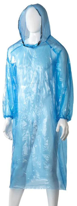 Disposable Poncho - Blue | 100 Units Per Carton